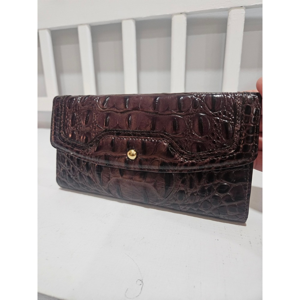NWT Brahmin Soft Checkbook Truffle Melbourne Wallet - Picture 3 of 10